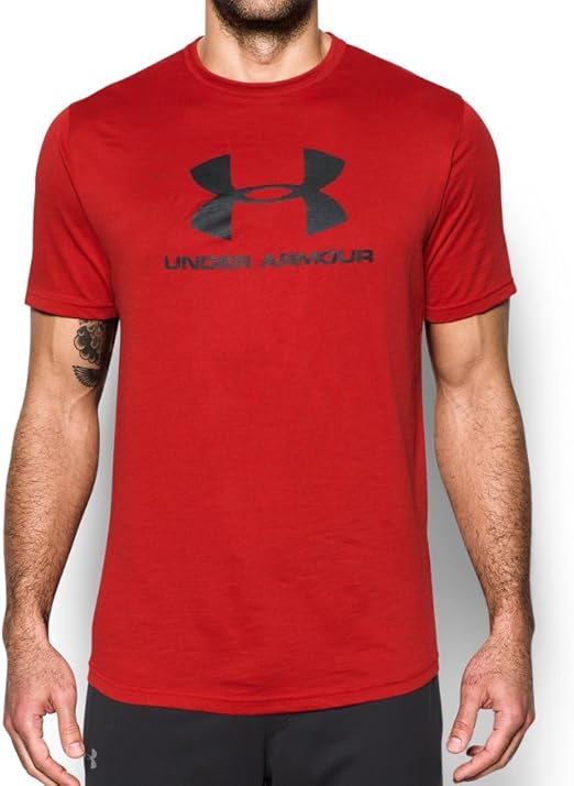 Under Armour Men's Sportstyle Branded Tee, Red, 4XLT Clothing