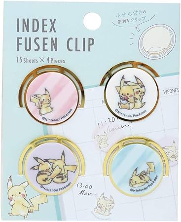 Amazon Co Jp ポケモン 付箋 インデックス クリップ ふせん ピカチュウ ミント 文房具 オフィス用品