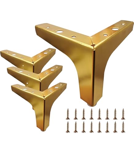 Amazon.com: Smaxcn 6 inch Gold Metal Furniture Legs Set of 4, Triangle Metal  Furniture Feet, DIY Replacement for TV Stand, Sofa, Dresser, Cabinet,  Vanity (Gold) : Tools & Home Improvement