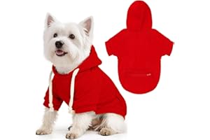 PETCARE Basic Dog Hoodie Sweaters for Small Medium Large Dogs Cats Puppy Clothes Soft Warm Fleece Dog Hoodies Sweatshirt with Small Pockets Fall Winter Chihuahua Dachshund Golden Retriever Outfits