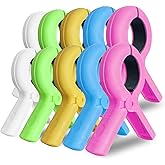 10 Pcs Beach Towel Clips for Beach Chairs, Towel Holder for Beach Chair Pool Chair on Cruise, Jumbo Size Heavy Duty Clothes Pins, Beach Chair Clips to Keep Your Towel from Blowing Away. (10)