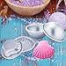 Caydo 6 Set 6 Style DIY Metal Bath Bomb Mold with Shell Shape, Hemispheres, Heart Shape, Starfish Shape, Scallop Shape, Flower Shape for Crafting Your Own Fizzles (Each Including 2 Pieces)