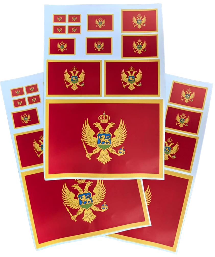 EUIOSFDC Decal in Multiple Sizes Montenegro Flag