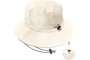 PFFY Waterproof Bucket Rain Quick Dry Hats for Men Women Packable Sun Hat for Fishing Hiking Outdoors