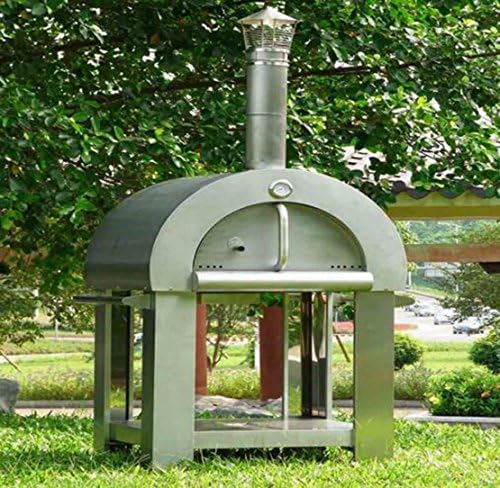 Ecocampor 90001 Outdoor Wood Fired Stainless Steel Pizza Oven