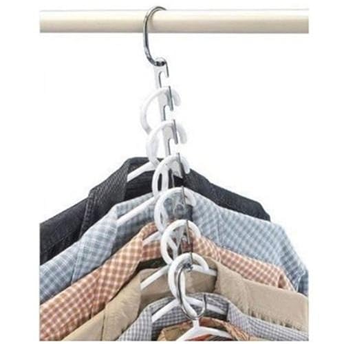 Magic Hanger, Set of 8 SpaceSaving Coat Hangers, As Seen On TV, White