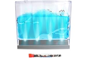 NATURE GIFT STORE Lighted LED Ant Habitat Kit with 25 Live Ants - Ant Terrarium Complete Set with Clear Nutrient Gel - Perfect for Learning and Fascinating Observation
