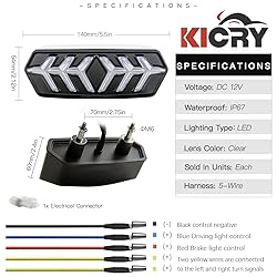 KICRY Tail Light with Turn Signals Led Integrated