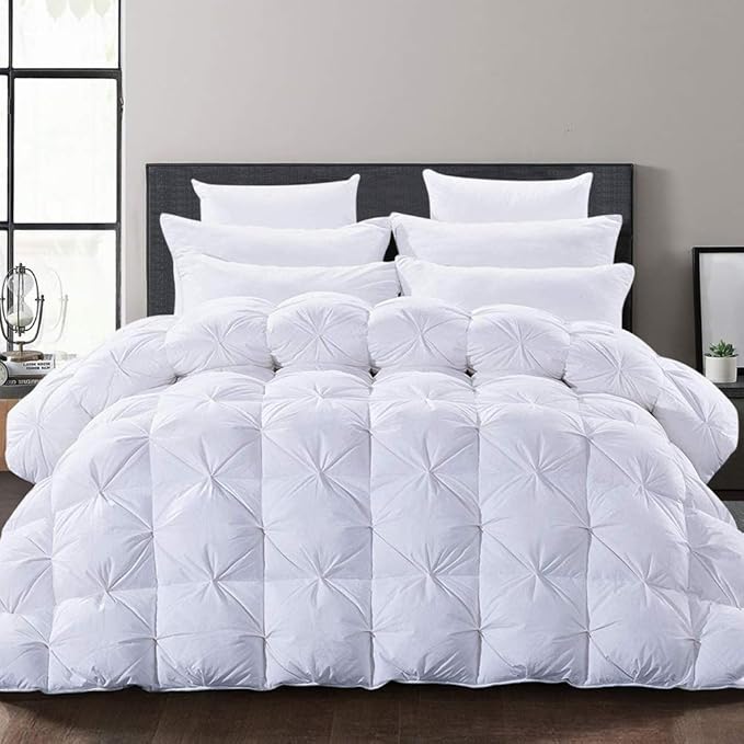 HOMBYS Oversized King Goose Down Comforter Duvet Insert 120