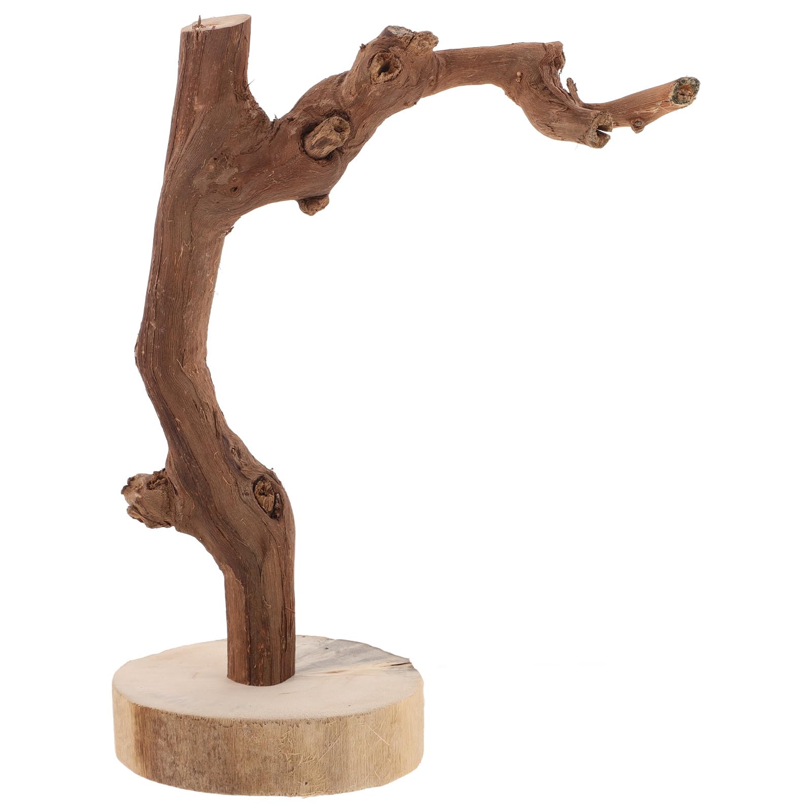 HANABASS Wooden Parrot Perch Stand with Stable Base Bird Training Stand for Parrots Parakeets Cockatiels and Birds Bird Play and Training