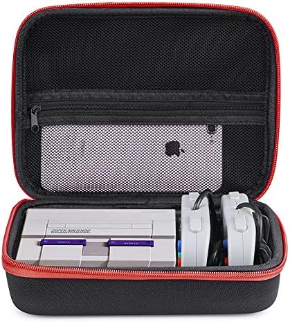 SNES Classic Case, Lottogo Deluxe Travel Carrying Case for SNES Classic Edition(2017), Fits for 2 Controllers and HDMI Cable, Perfect for Super NES Classic Mini