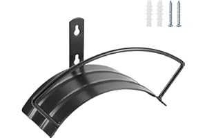 Eastrans Wall Mount Garden Hose Holder, Heavy Duty Water Hose Holder Easily Holds Up to 125 Feet 3/4’’ Hose, Solid Metal & Rust-Free, Perfect Garden Hose Storage for Outside Yard Lawn,Black