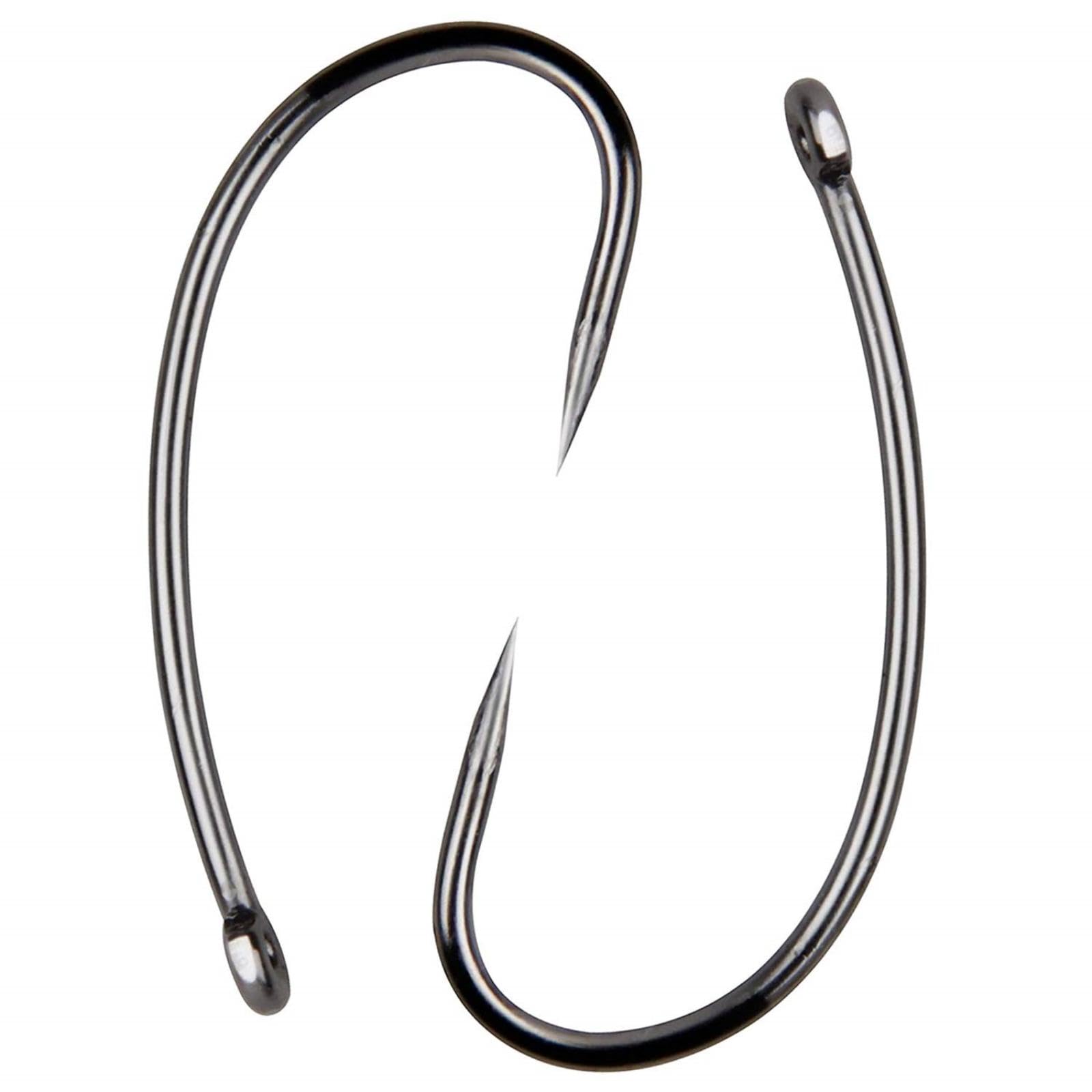 Barbless Carp Fishing Hooks, 100pcs Carp Hooks Barbless Fish Hooks Circle Hook Freshwater Saltwater Fly Tying Hooks Hair Rigs Fishing Tackle