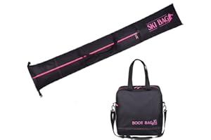 ZFZGFRCS Ski Bag and Ski Boot Bag Combo ski bags for air travel Unpadded Snow Ski Bags Snowboard Bag Store and Transport Ski Up to 200 cm and Boots Up to Size 13 Suitable for Men Women and Children