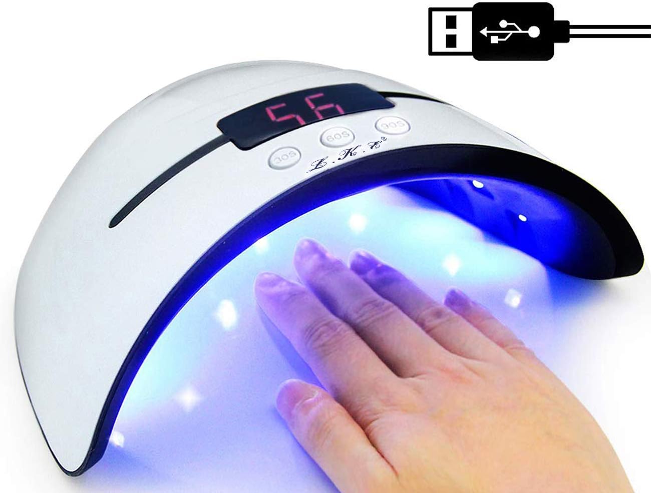 UV Nail Lamp 36W, LED Nail Dryer with Timer/Sensor/LCD Display Portable USB Design LED Nail light Manicure Curing UV Gel Light for Fingernail & Toenail Gel Nails Polish