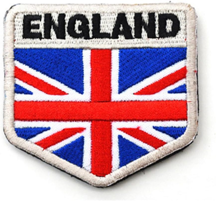 British Union Jack Embroidered Applique England Flag UK Great Britain Sew On Patch Union Jack British Flag Badge for Uniform Clothing Jacket Shirt (England (5x5cm))