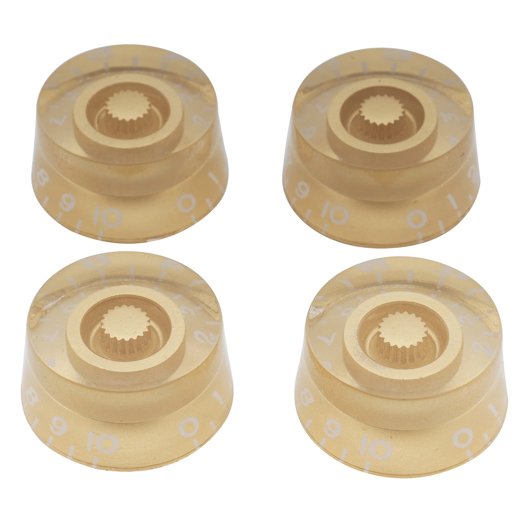 Musiclily Basic Metric Speed Knobs Tone Volume Control Knobs for Epiphone Les Paul SG Electric Guitar, Gold (Set of 4)