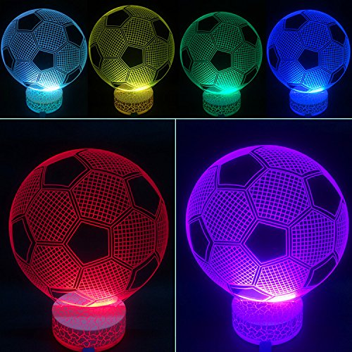 3D Illusion LED Night Lamp Soccer By AZALCO