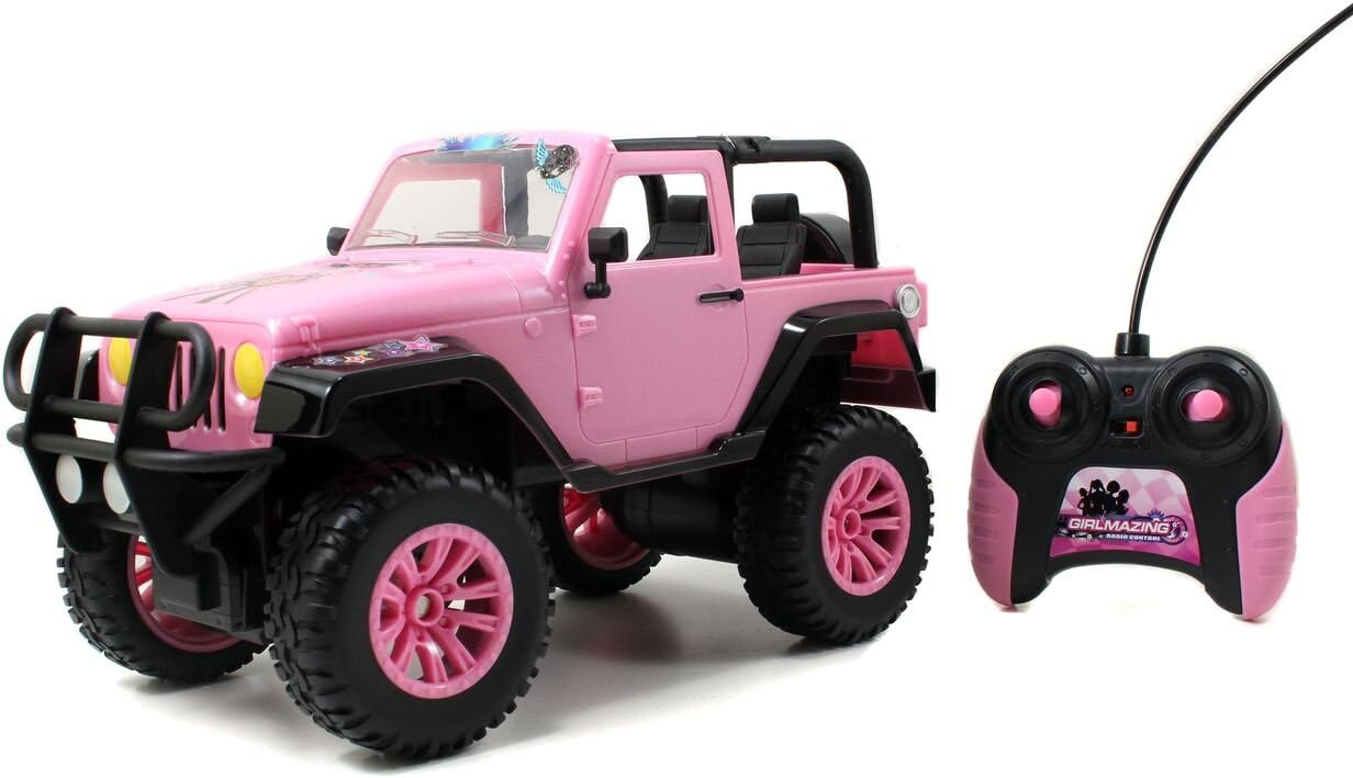 Jada Toys GIRLMAZING Big Foot Jeep R/C Vehicle (1:16 Scale), Pink