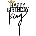 ZHENGYE crown king Birthday Cake Topper Acrylic Decorations