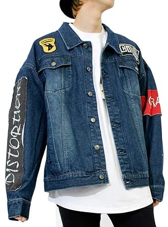 Amazon ビッグgジャン メンズ デコレーション ワッペン プリント