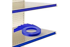 Frienda 100 Pcs Decorative Gondola Shelving Vinyl Insert Strips Pre Cut 48" x 1.25" Decorative Shelf Insert Strips for Retail Store Supermarkets Grocery C Channel Decoration(Blue)