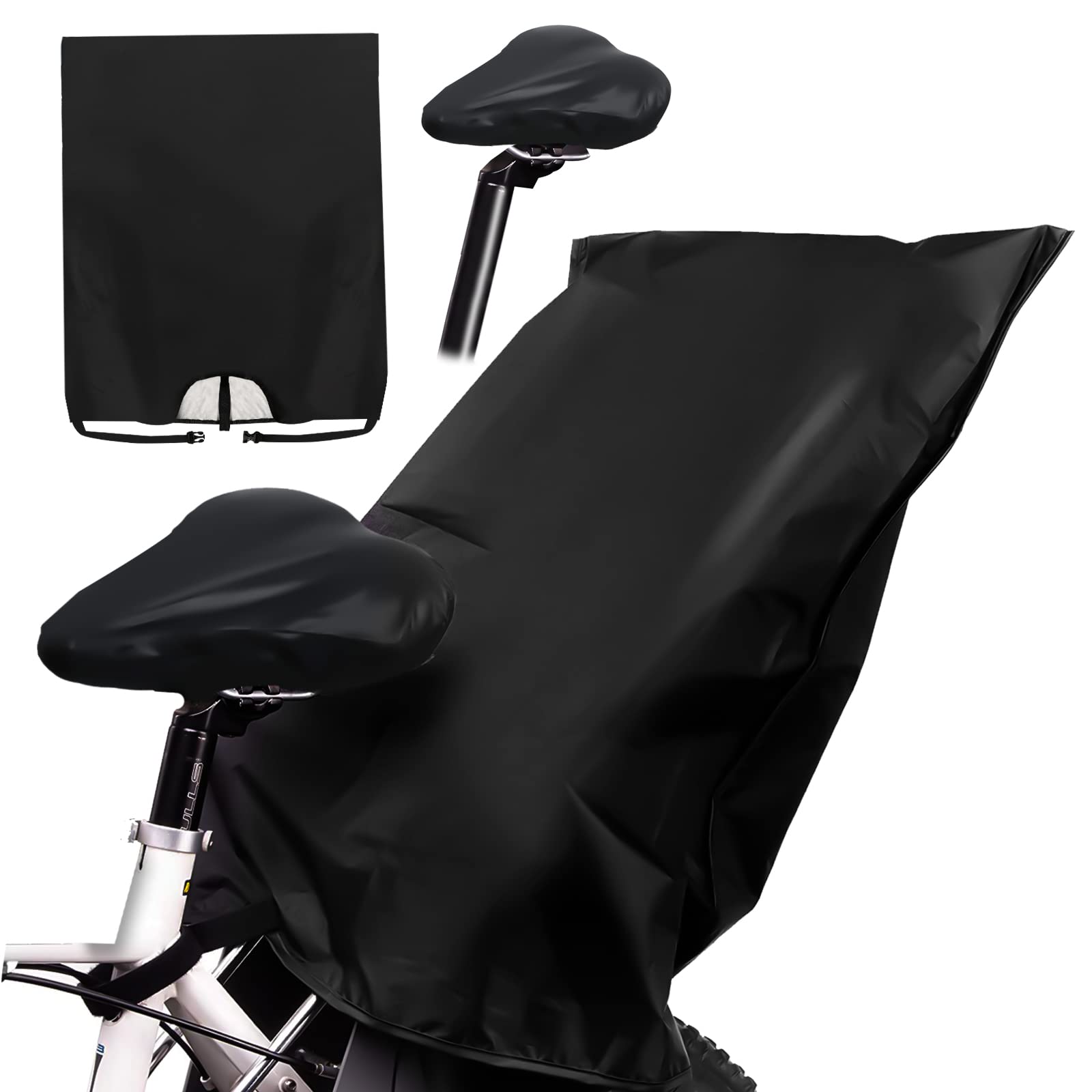 Rain Cover for Bicycle Child Seat, Universal Waterproof Cover for Children Bicycle Rear with Reflective Strips, Rain Cover Children's Bicycle Seat Suitable for All Seats