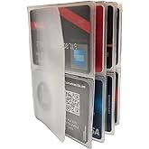 LB LEATHERBOSS Set of 2 - Replacement Plastic Insert for Hipster Wallets, Card or Picture Insert 2 High Stacked Up