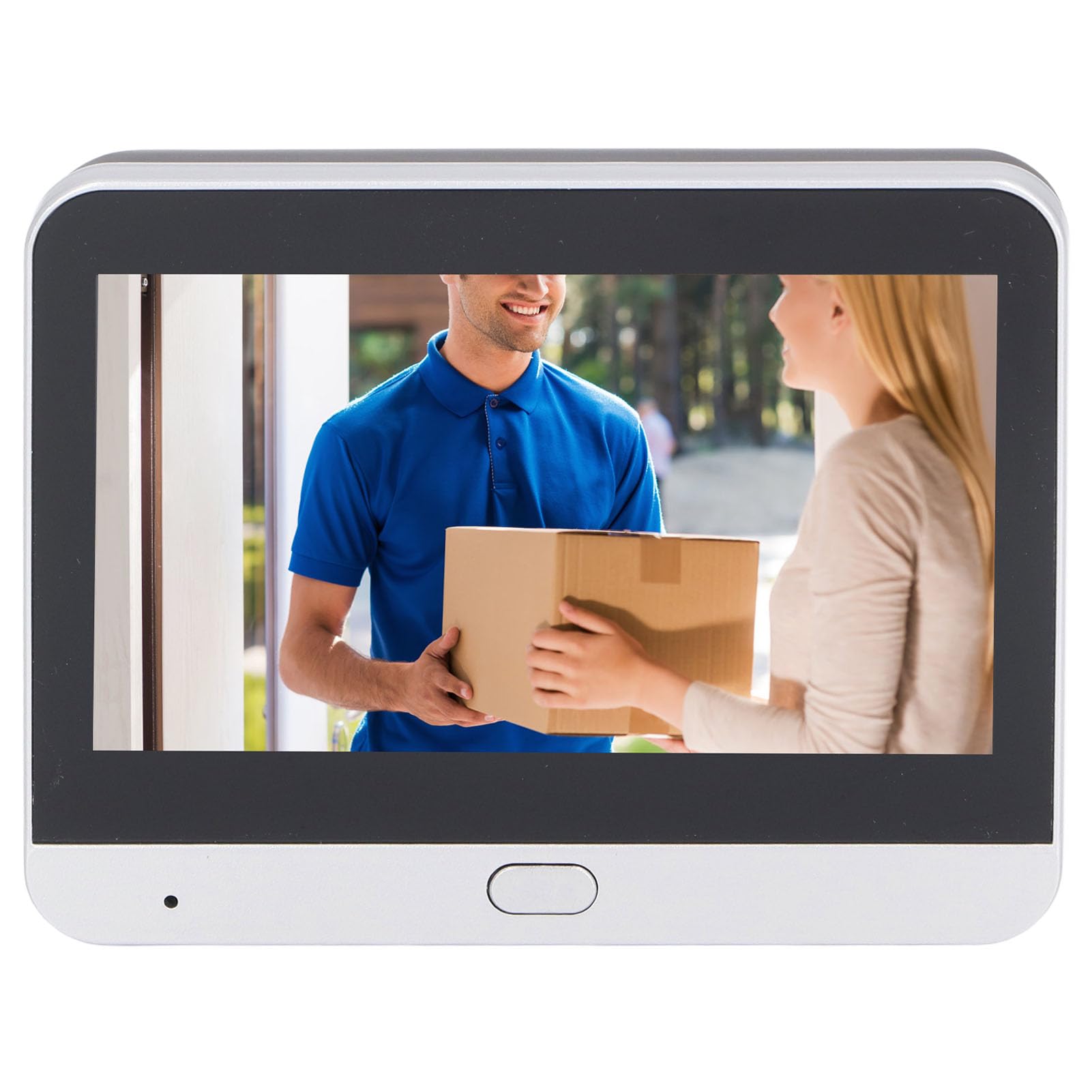 Photo 1 of 1080P Door Peephole Camera 4.3 inch Smart Visual Intercom Doorbell with Two Way Call, PIR Body Detection, 5000mah Rechargeable Battery Cloud SD