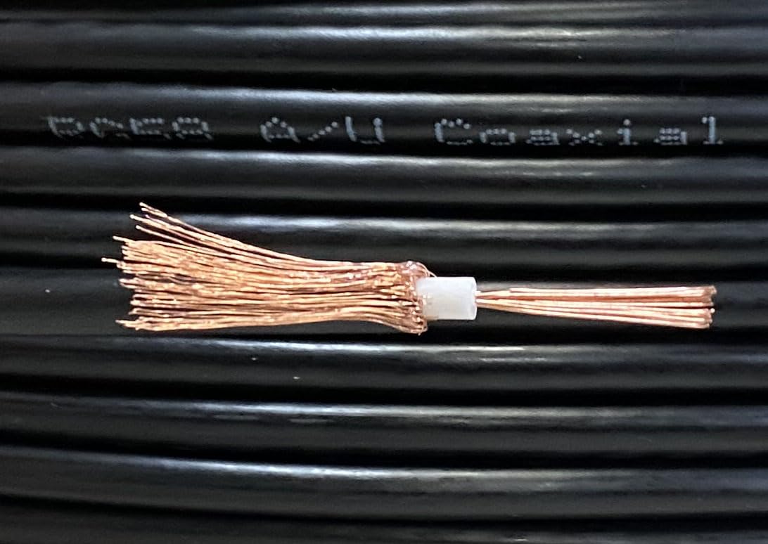 iStrand 50m Premium Copper Black RG58 A/U 50 Ohm Stranded Coax Coaxial Cable CB Radio Ham Aerial