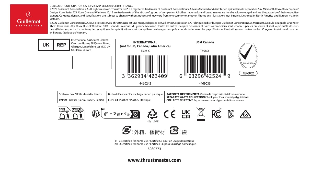 Thrustmaster T598, Direct Axial Drive Force Feedback-Rennlenkrad für Xbox Series X|S, Xbox One, PC 8