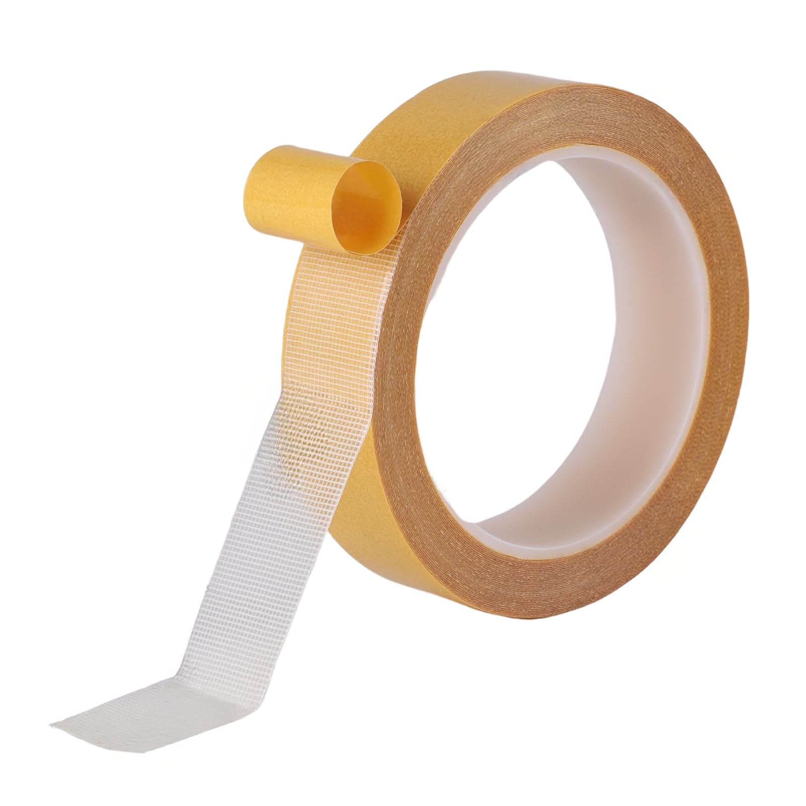 Photo 1 of Kwtpsg Double Sided Fabric Tape Heavy Duty,Double Stick Carpet Tape,Fabric Tape Multifunctional Double Sided 1Inch x 33FT High Stickness Strong 2 Sided Tape 1 Rolls
