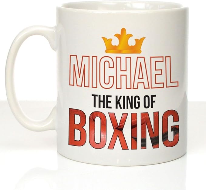 Personalised The King of Boxing Mug, Sports Themed Gifts for Him, Boxer