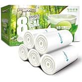 Forid Medium Trash Bags 8 Gallon Clear 220 Count Medium Kitchen Trash Bags | Tear-Resistant Mid Size Trash Bags, Clear Medium Wastebin Can Liners, Fits 6-8 Gallon Garbage Kitchen Bags, 220 count
