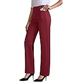 JEKAOYI Womens Dress Pants Stretchy Work Pants High Waisted Business Trousers Pull On Casual Slacks with Pockets