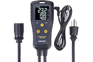 SENSTREE Digital Temperature Controller Simple Stage Thermostat Outlet Heating & Cooling Mode for Chest Freezer Refrigerator Homebrew Fermenter Greenhouse 110V 10A 1100W