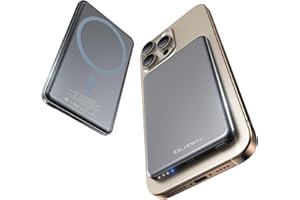 ULiXWH [0.3‘’ Ultra Slim] [Alloy-Made] Magsafe Portable Charger for iPhone, 2025 Upgrade 5000mAh Fast Charging Magnetic Power Bank, Wireless Battery Pack for iPhone 16 15 Pro Max 14 13 12, Space Grey