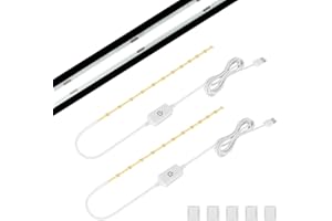 Tatazone 2 Pack COB Sewing Machine Light with Touch Dimmer, 6500K Dimmable Uniform Sewing Machine Light Strip, Flexible 144 LEDs Sewing Light for Brother, Janome, Babylock, Pfaff-No Charger