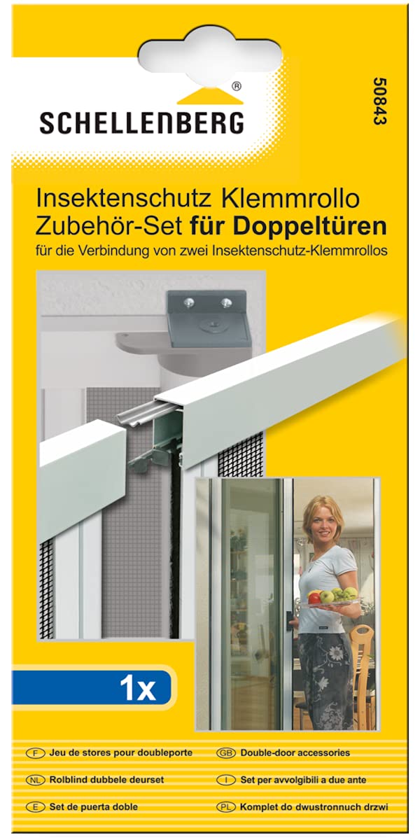 Schellenberg 50843 Beschlagset Insect Protection Clamping Roller Shutter Accessory kit for Double Doors