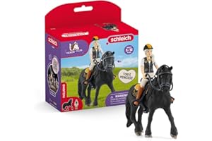 Schleich Horse Club - 11PC Tori & Princess Playset - Horse and Rider Figurines with Riding Accessories - Realistic Farm Toys for Kids 5+ | 42640