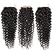 Longqi Hair Brazilian Curly Lace Closure 1PC 4*4 100% Unprocessed Human Hair Extensions Natural Color