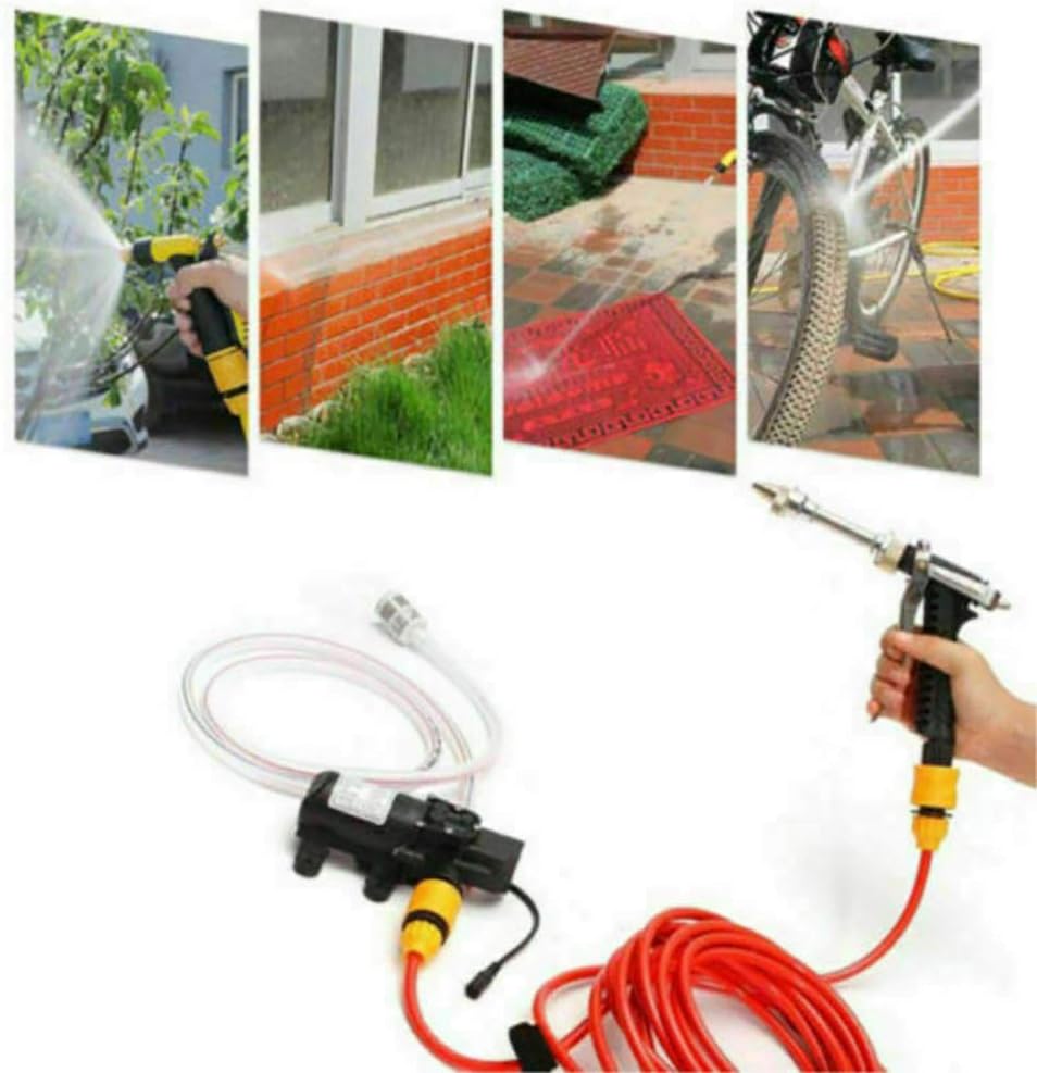 MASO 60W 12V 8.5L/min Portable High Pressure Washer Spray Gun, Car Electric Water Cleaner Wash Pump +Jet Wash Cleaner Hose Kit, for Car Home Garden Wash - Image 4