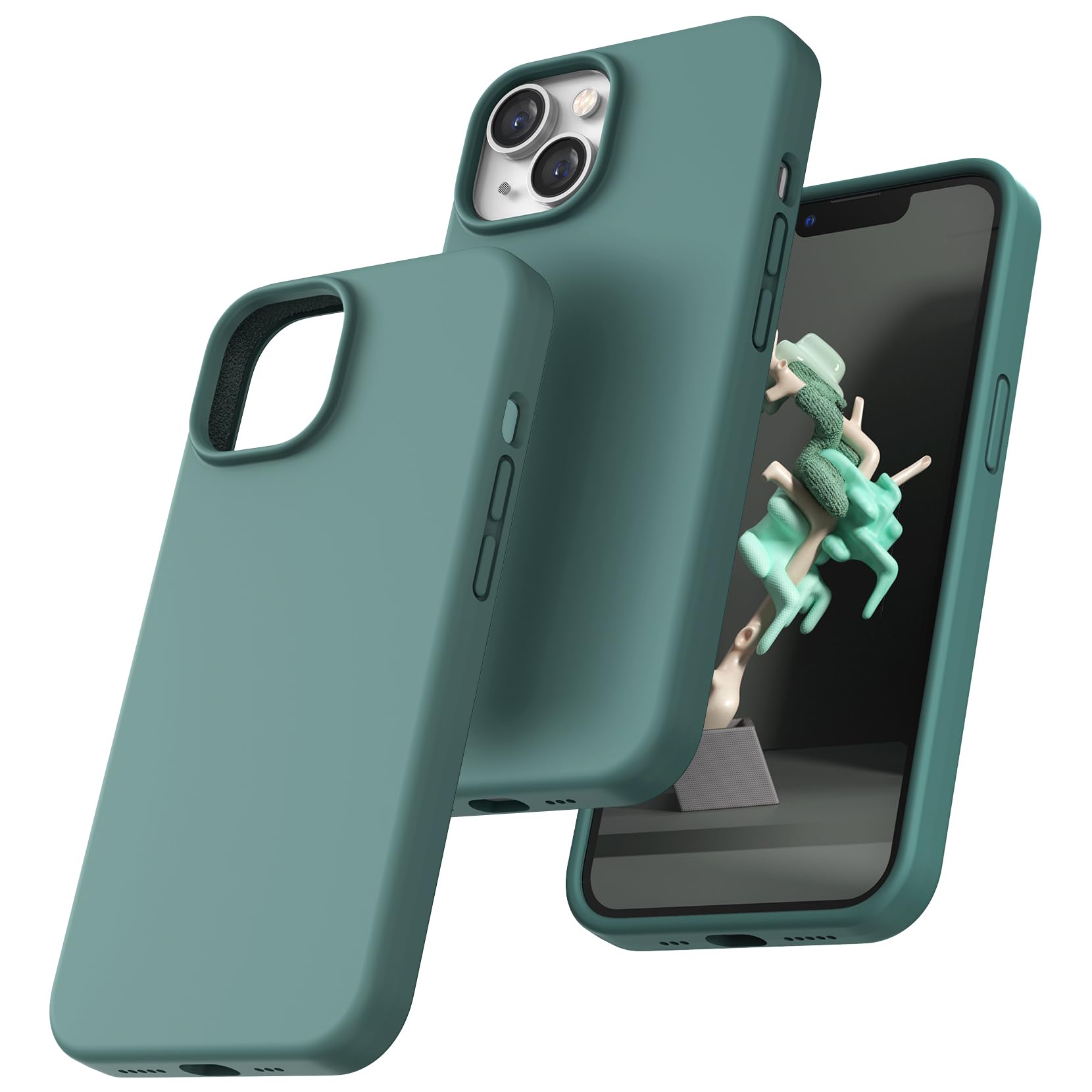 TOCOL for iPhone 14 Case, Slim Silicone Case for 14