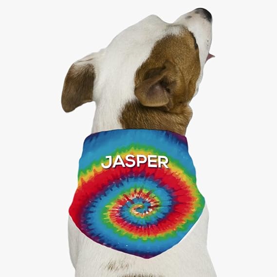 Personalized Tie Dye Dog Bandana Pet Supplies