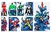 Super Hero 7 Piece Christmas Ornament Set with Flash, Hulk, Green Lantern, Batman, Superman, Spiderman, and Wolverine - Unique Shatterproof Plastic Design by Holiday Ornaments