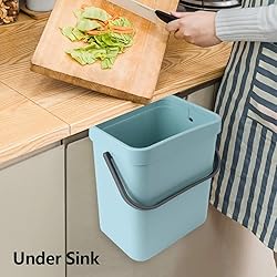 VIGIND Hanging Small Trash Can with Lid Under Sink