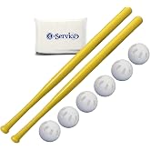 WIFFLE Ball 6 Baseballs Official Size 6 Pack Ball 32" Bats 2 Pack Set