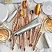 Beauty Kate Oval Makeup Brush Set Diamond Mermaid Toothbrush Makeup Brushes 10pcs Cosmetics Brushes Set (Rose Gold) - Professional Concealer Brush Foundation Brush