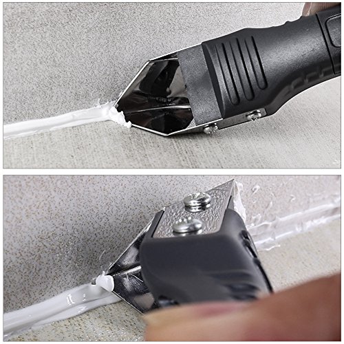 Haoguo 3 in 1 Slilcone Caulking Tools, Sealant Removal Tool with 5 Pieces Tool Kit