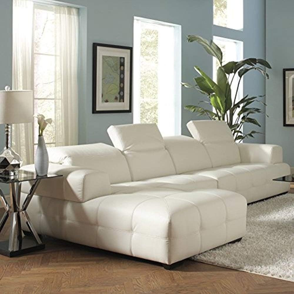 Amazon Com Darby Sectional Sofa With Wide Chaise White Kitchen